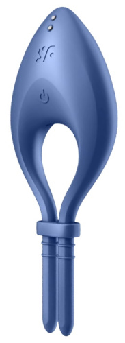 Эрекционное смарт-кольцо Satisfyer Bullseye синее фото 2