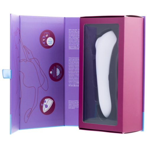 Клиторальный смарт-стимулятор с вибрацией Satisfyer Dual Pleasure белый фото 12