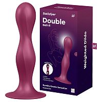 Фаллос Satisfyer Double Ball-R со смещенным центром тяжести красный 18 см
