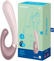 Смарт-вибратор со стимулятором клитора и функцией нагрева Satisfyer Heat Wave Mauve