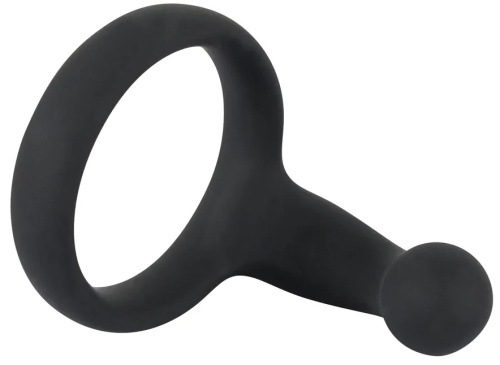 Эрекционное кольцо Black Velvets со стимулятором промежности фото 4