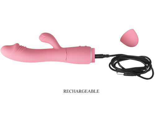 Перезаряжаемый вибратор с клиторальным стимулятором Pretty Love Snappy фото 7