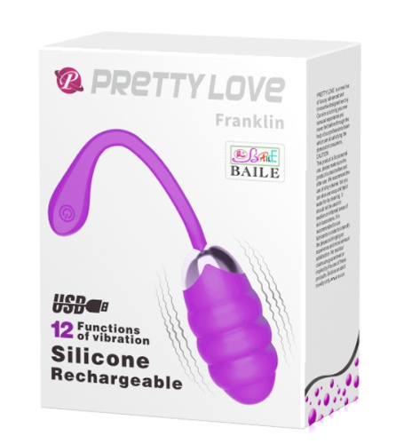 Перезаряжаемое виброяйцо Pretty Love Franklin сиреневое фото 9