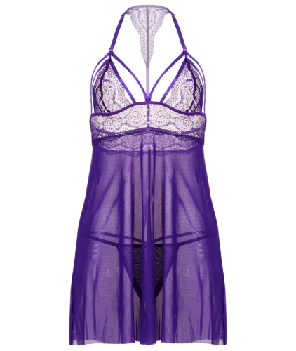 Изящный фиолетовый бэби-долл со стрингами Candy Girl Nevaeh S/M фото 8