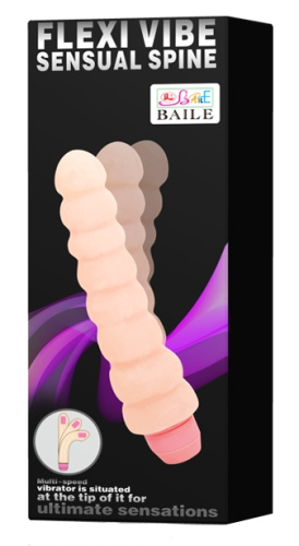 Рельефный вибратор с хребтом Flexi Vibe 19 см фото 8
