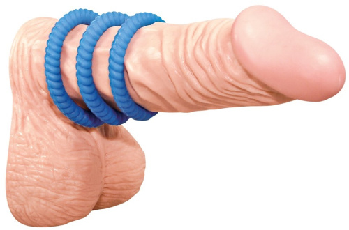 Набор эрекционных колец Lust 3 Blue Orion фото 2