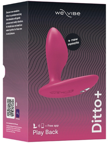 Анальная смарт-втулка с вибрацией We-Vibe Ditto Plus розовый фото 14