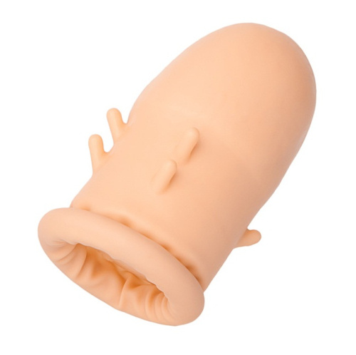 Удлиняющая насадка Toyfa из латекса с усиками плюс 6 см фото 2