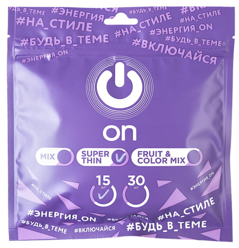 Презервативы ON Super Thin ультратонкие 0,05 мм 15 шт фото 8