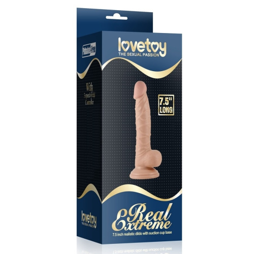Реалистичный фаллос мулат с присоской Real Extreme 19 см фото 2