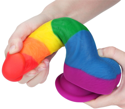Радужный фаллоимитатор Prider Dildo 20 см фото 2