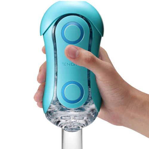 Футуристичный мастурбатор Tenga Flip ORB Ocean голубой фото 7