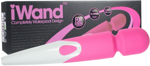 Перезаряжаемый вибромассажер iWand Pink