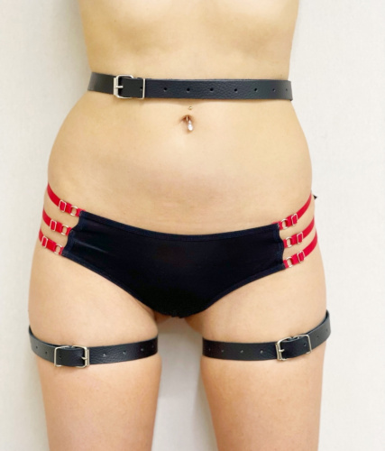 Кожаные гартеры на ноги фото 4