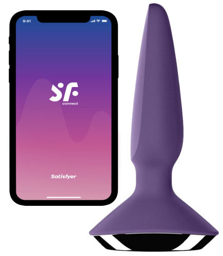 Анальный смарт-стимулятор с вибрацией Satisfyer Plug-ilicious 1 фиолетовый фото 3