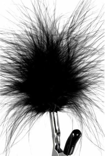 Сексуальные зажимы на соски с черными перышками фото 6