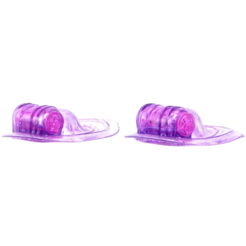 Вибронакладки на соски Pleasure Cupz фиолетовые фото 3