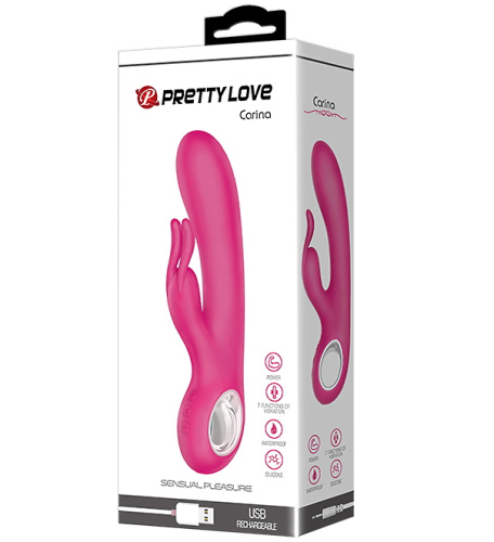Перезаряжаемый вибратор Pretty Love Carina с клиторальной стимуляцией розовый фото 9