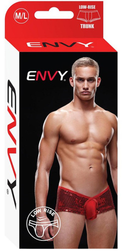 Блестящие мужские трусы-хипсы Envy красные M/L фото 4