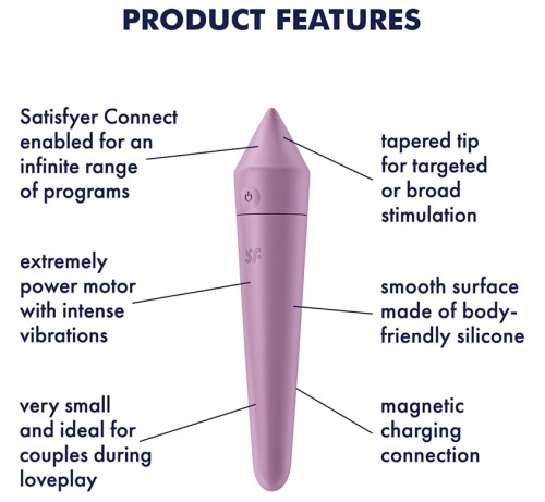 Универсальный смарт-стимулятор Satisfyer Ultra Power Bullet 8 лиловый фото 8