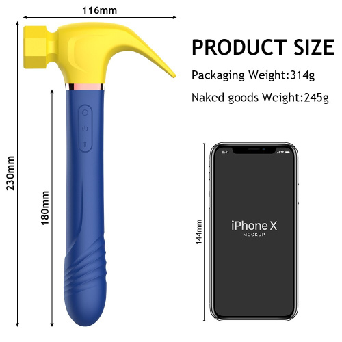 Вибростимулятор-молоток с пульсирующей головкой и рукоятью фото 9