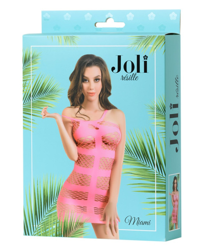 Розовое платье-сетка Joli Miami L/XL фото 2