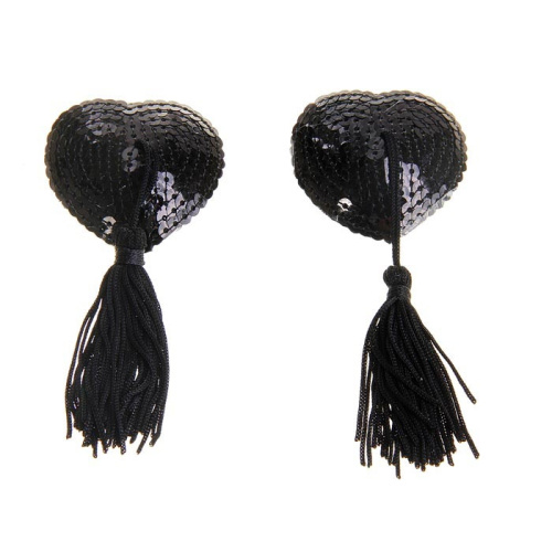 Черные пэстисы для груди с пайетками фото 2