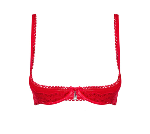 Открытый красный бюстгальтер Lovica S/M фото 3