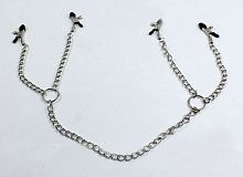 Цепочечный бондаж с зажимами