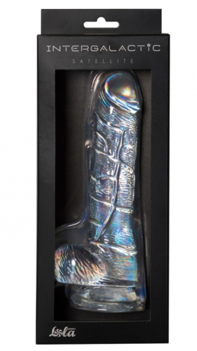 Прозрачный фаллоимитатор с мошонкой Intergalactic Satellite фото 4