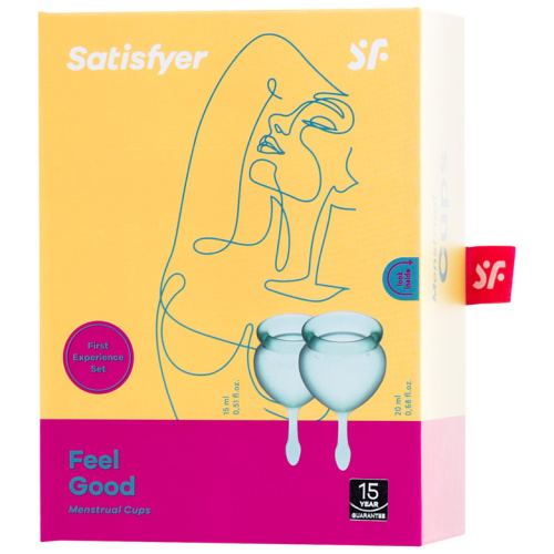 Набор менструальных чаш Satisfyer Feel Good, салатовый фото 9