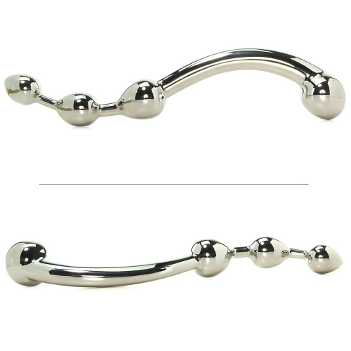 Стальная фигурная анальная елочка с 4 звеньями фото 4