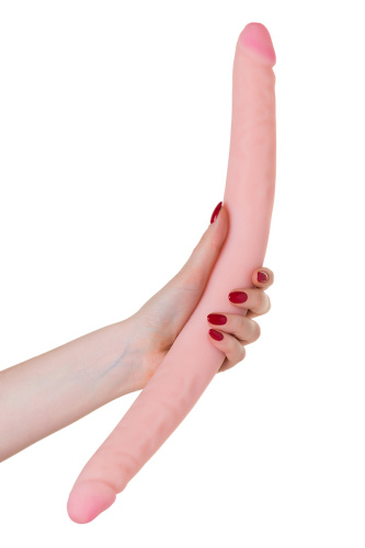 Двойной фаллоимитатор из неоскина 43 см фото 4