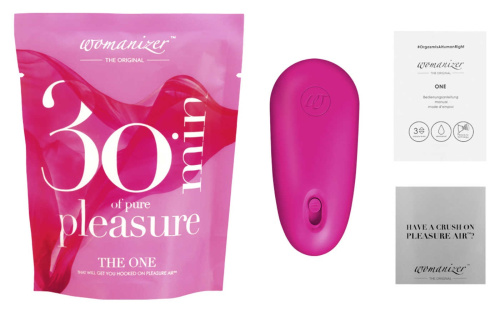 Одноразовый вакуумный стимулятор Womanizer One, время работы 30 минут фото 5