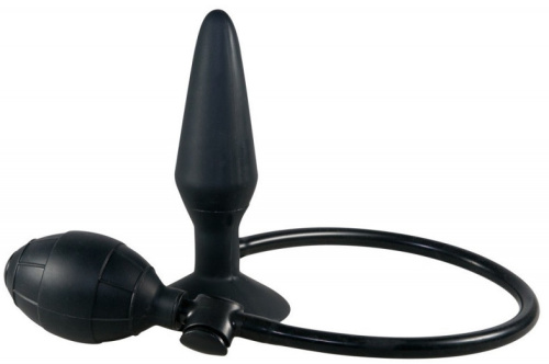 Расширяющаяся анальная втулка с грушей Silikon True Black фото 2