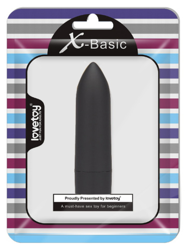 Черная вибропулька X-Basic Lovetoy фото 4