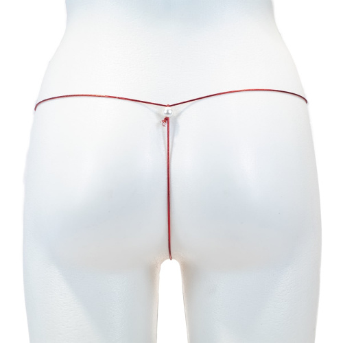 Стринги с бусинами и цепочками Red фото 3