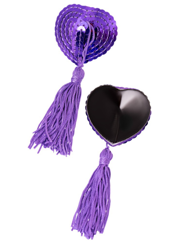 Фиолетовые пэстисы для груди с пайетками фото 2