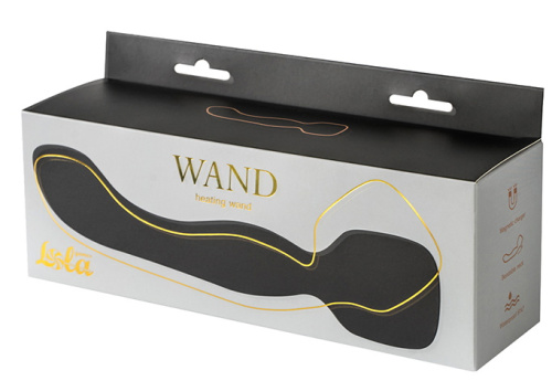 Двусторонний вибромассажер с подогревом Heating Wand Black фото 4