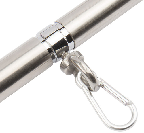 Бондажная распорка с наручниками и поножами черно-красного цвета фото 6