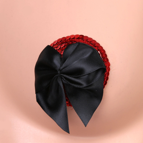 Красные пэстисы с черными бантиками фото 4