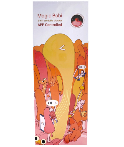 Гибкий вагинально-клиторальный смарт-вибратор Magic Motion Bobi желтый фото 11