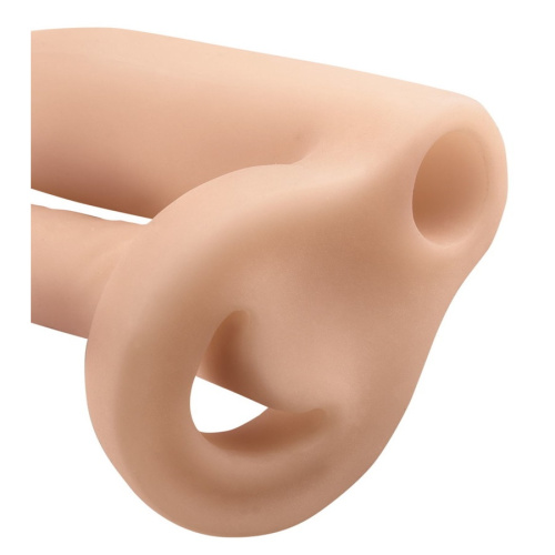 Расширяющая насадка с анальным фаллосом Double Trouble Girth фото 2