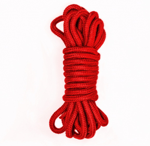 Красная веревка для бондажа Party Hard Do Not Disturb 5 м фото 2