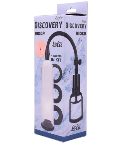 Вакуумная помпа со сменными насадками Discovery Light Rider прозрачная фото 6