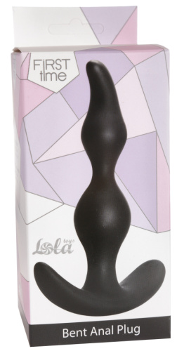 Анальный стимулятор Bent Anal Plug Black фото 4