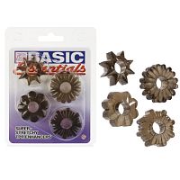 Комплект из четырех дымчатых колец Basic