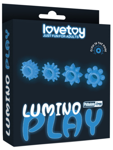 Набор из 4 светящихся в темноте эрекционных колец Lumino Play фото 11
