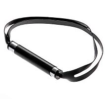 Черный кляп-трензель из натурального латекса