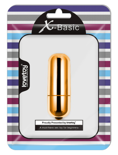 Золотая вибропуля X-Basic Lovetoy фото 4